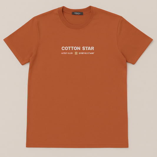 Round Neck Ribbed Plane T-Shirt